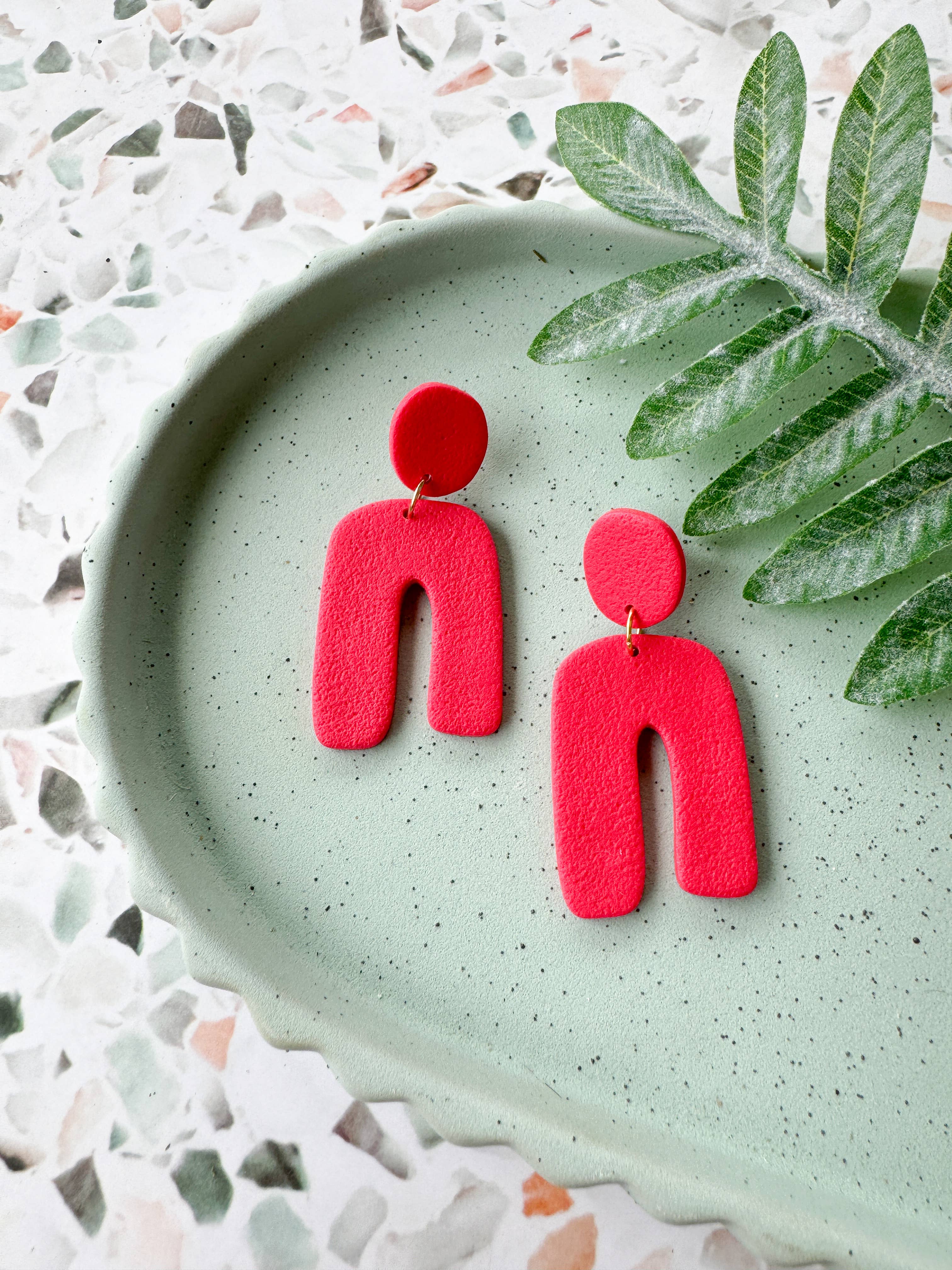 Anam Cara Clay Goods - Wholesale Dangle Earrings - Organic Arch Drops-Polymer Clay Earrings2