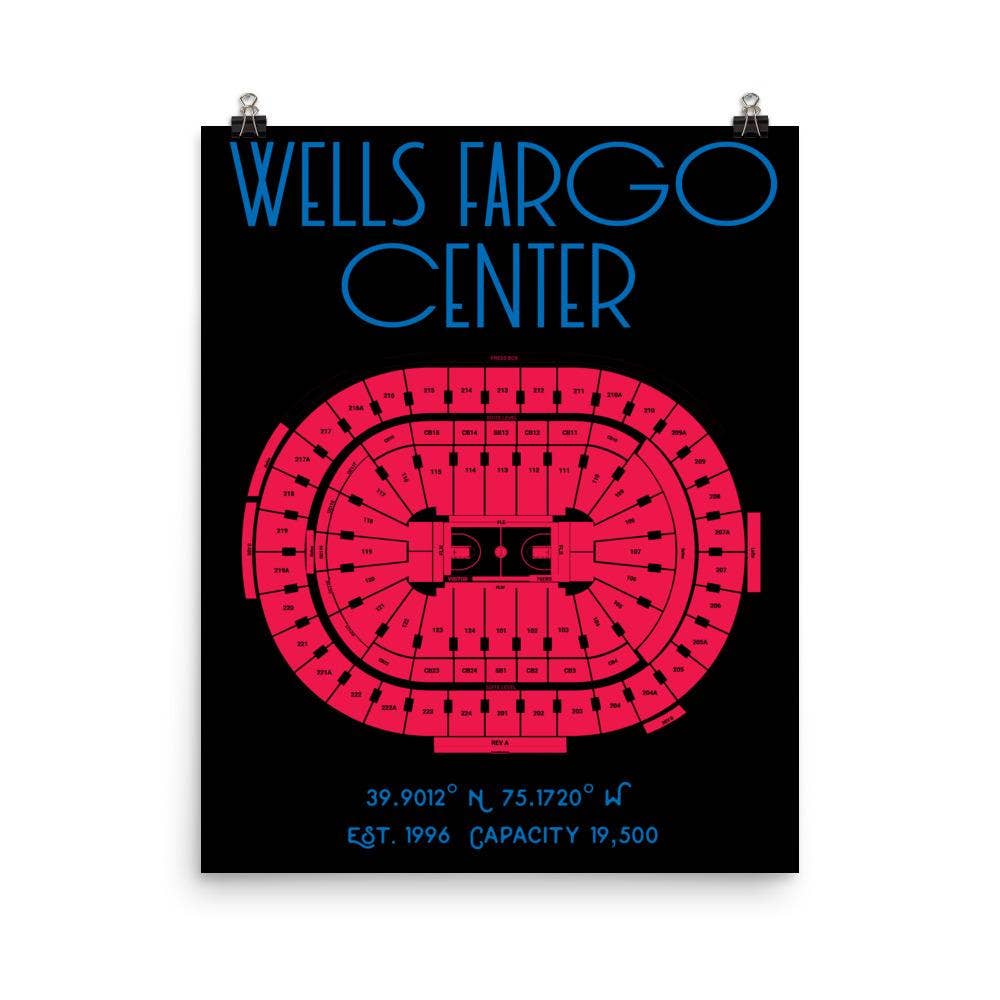 Stadium Prints by BTB - Wholesale Poster - Philadelphia 76ers Wells Fargo Center Stadium5
