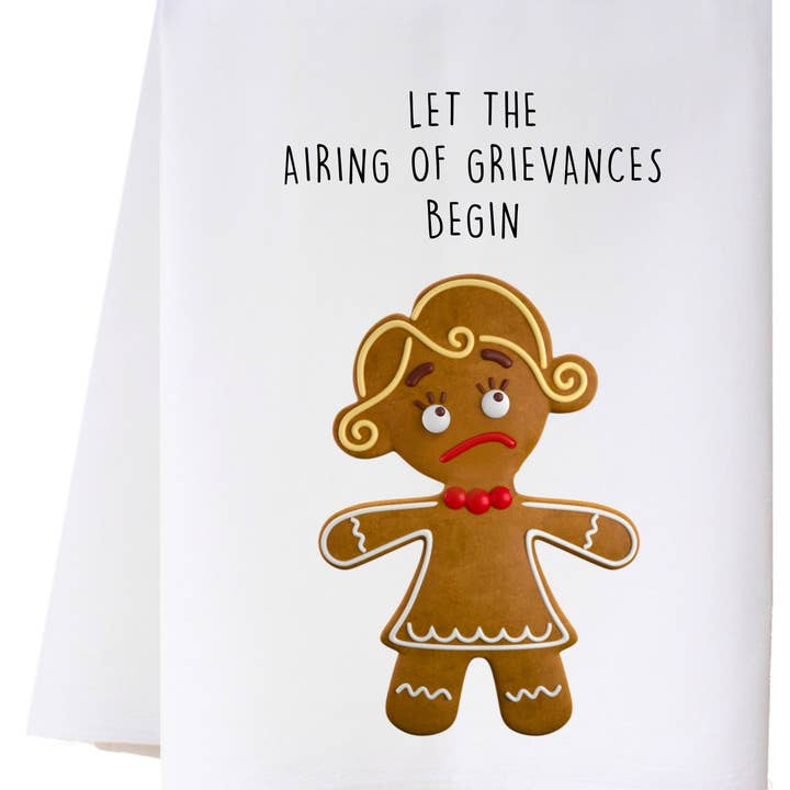 Grievances Kitchen Towel for wholesale by Cora & Pate
