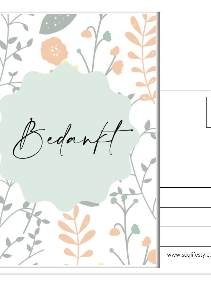 Grußkarte A6 Danke für den Großhandel von SEQ LIFESTYLE