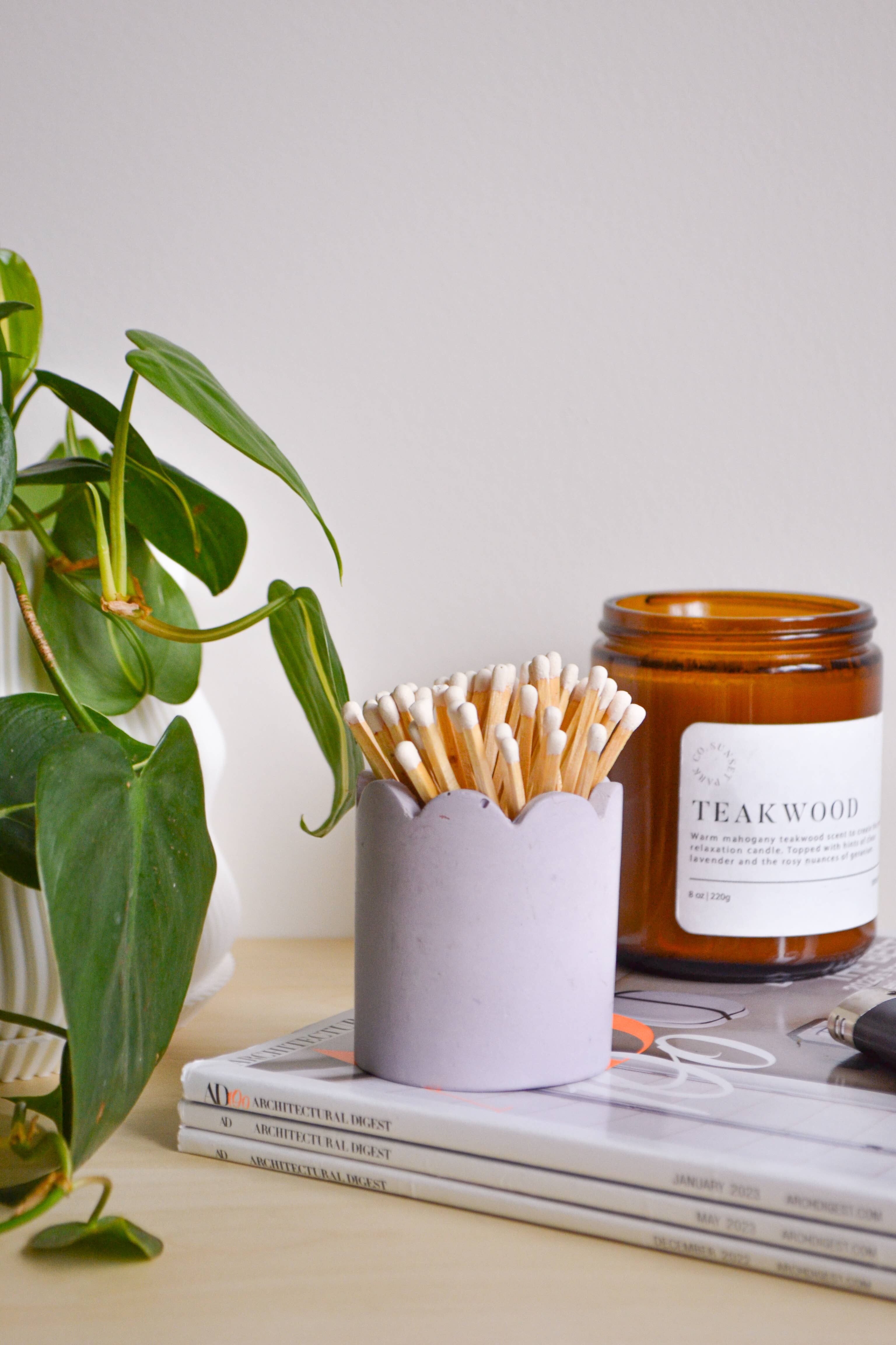 LindaMakess - Wholesale Match Holder - Scallop Match Pot with Match striker5