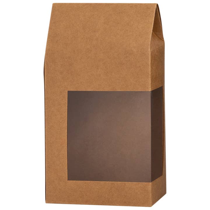 Gift Boxes 8 Pack Tall Paper Boxes With Window Kraft Paper for wholesale by Hammont