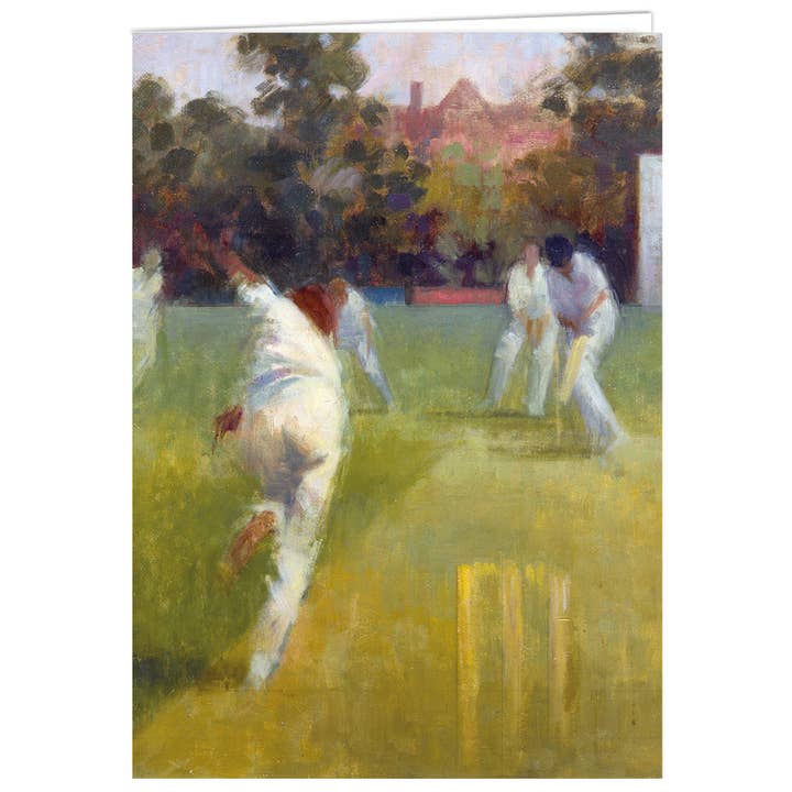 Cricket Bowling by Lawrence Toynbee - Blank Everyday Card for wholesale by Ganymed Press