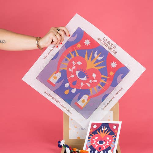 La Cour des Miracles - Wholesale Embroidery/Cross Stitch Supplies - Canvas Kit - Open Heart1