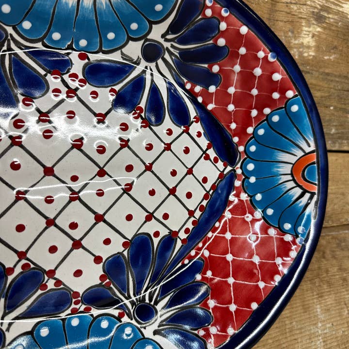 My Amigos Imports - Vente Plateaux - LIQUIDATION-Plateau de fête en céramique Talavera-13,5x10,5-Ovale3