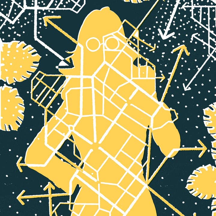 Poster Mappa del Caos A3 in Verde Scuro e Giallo per la vendita all'ingrosso da parte di Tostoini