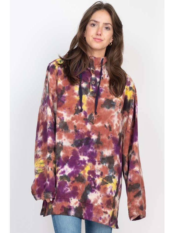 Lakhays Collection Inc. - Vendita all'ingrosso Felpa con cappuccio - Uomo - Felpa con cappuccio Tie-Dye Baja con bottoni2