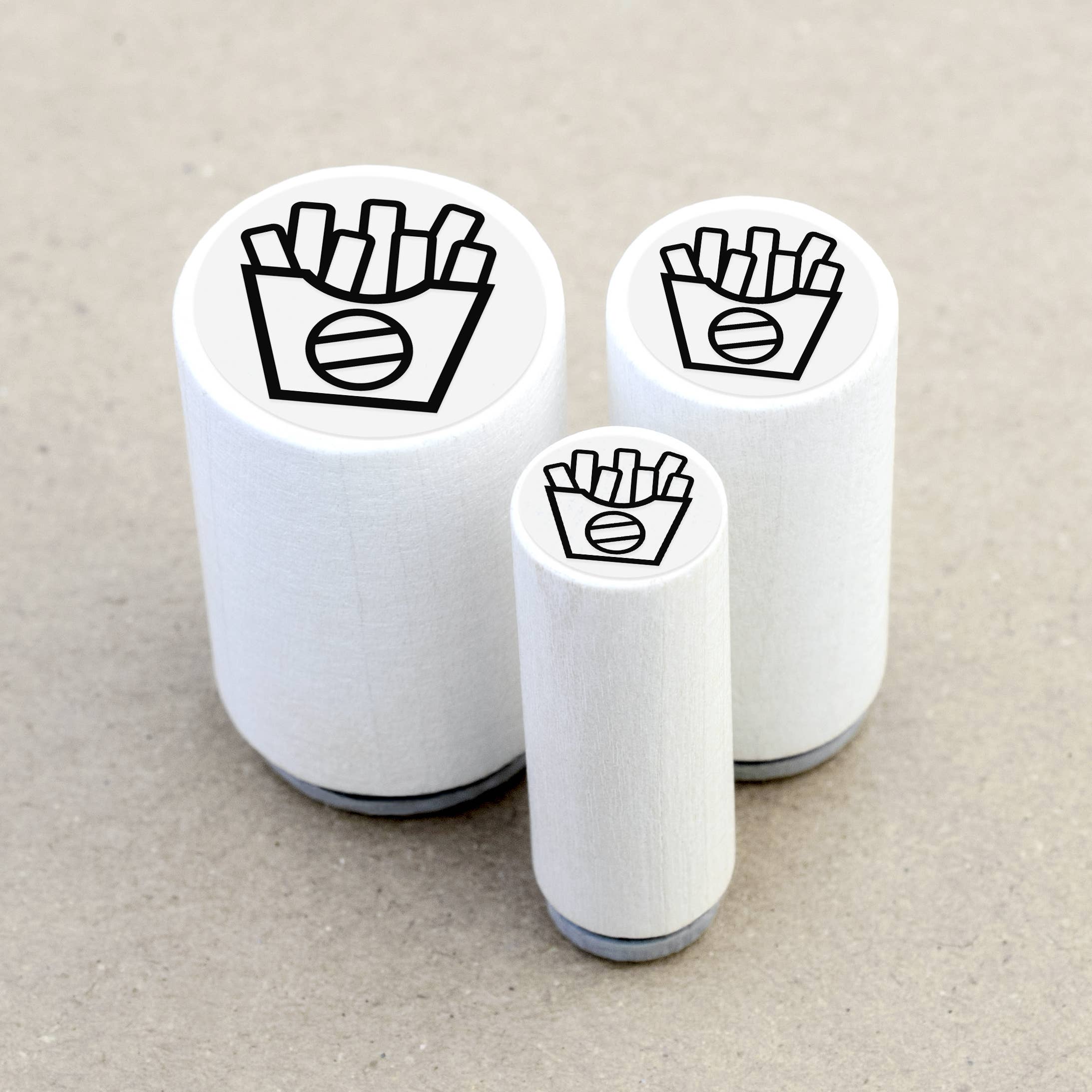 Merry and Bright - Wholesale Rubber/Decorative Stamp - Mini Stamp French Fries1