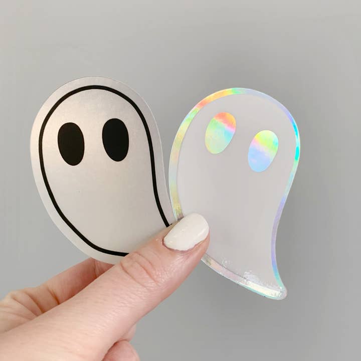 Lemon Press Studio - Wholesale Sticker - Holographic Ghost vinyl sticker0