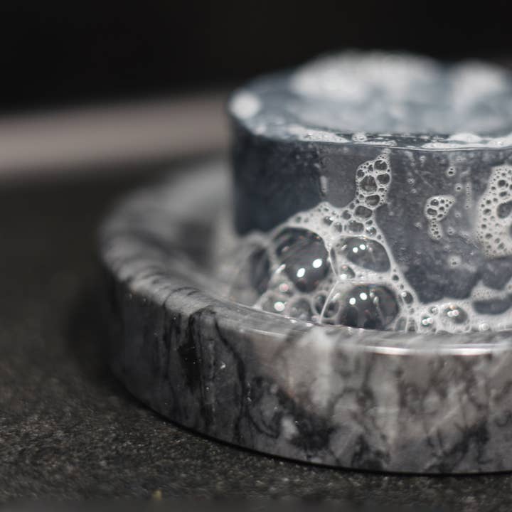 Croll & Denecke - Wholesale Bath Soap Dish - Soap dish made of genuine dark marble - chic eco design2