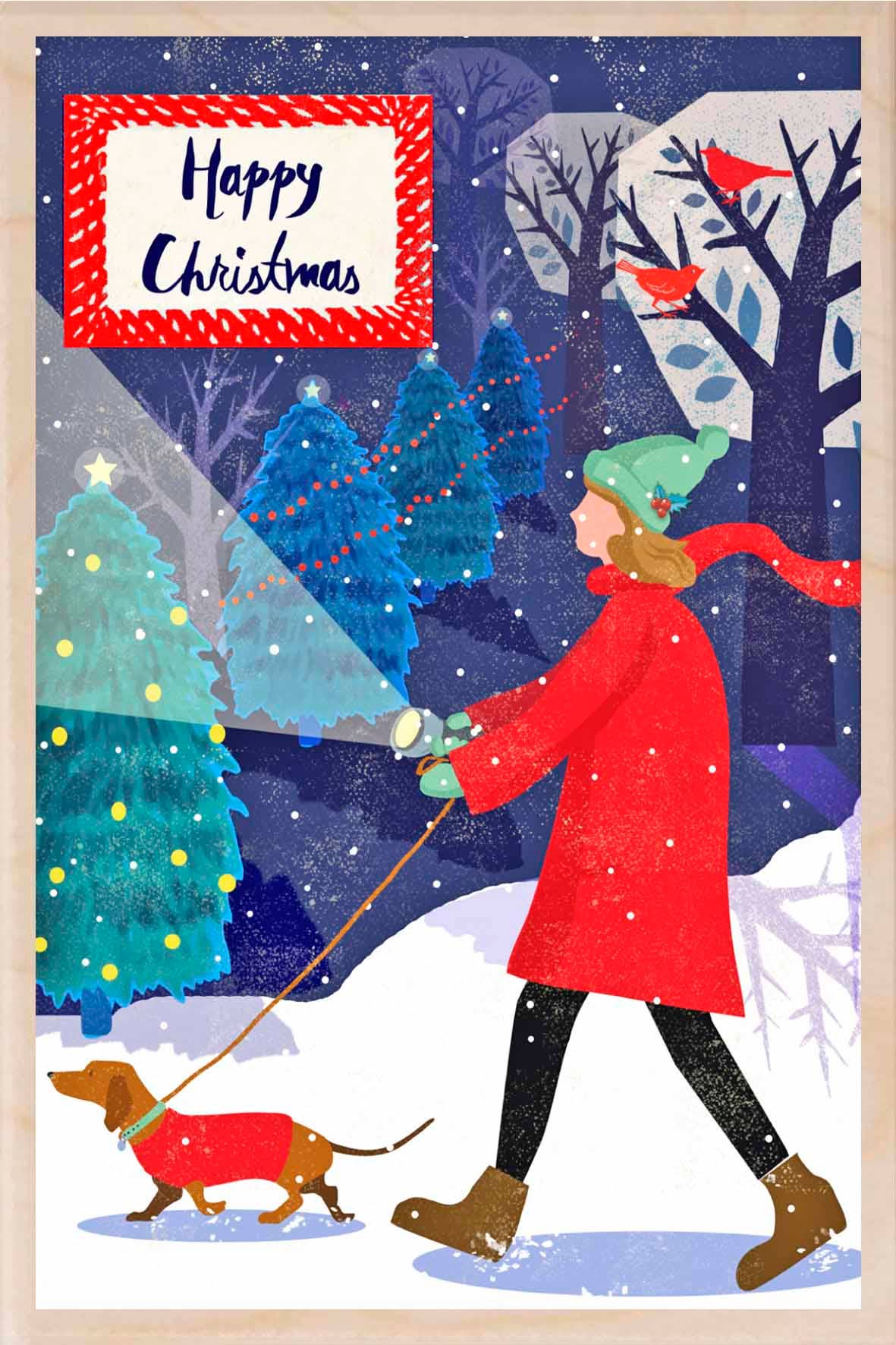 Greetings Wooden Christmas Card Faire Com