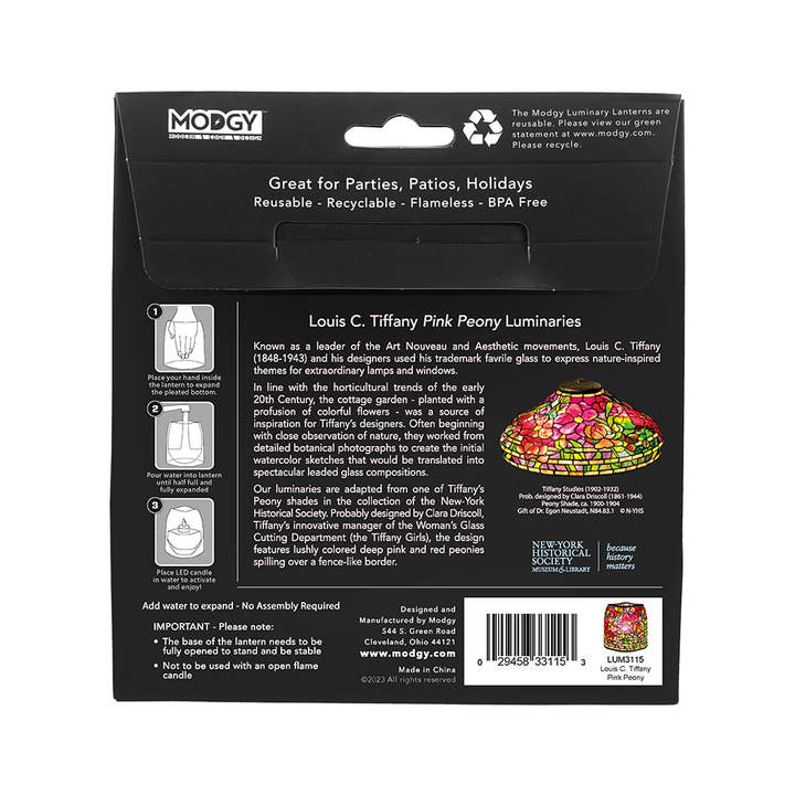 Modgy - Wholesale Lantern - Luminary Lanterns - Louis C. Tiffany Pink Peony