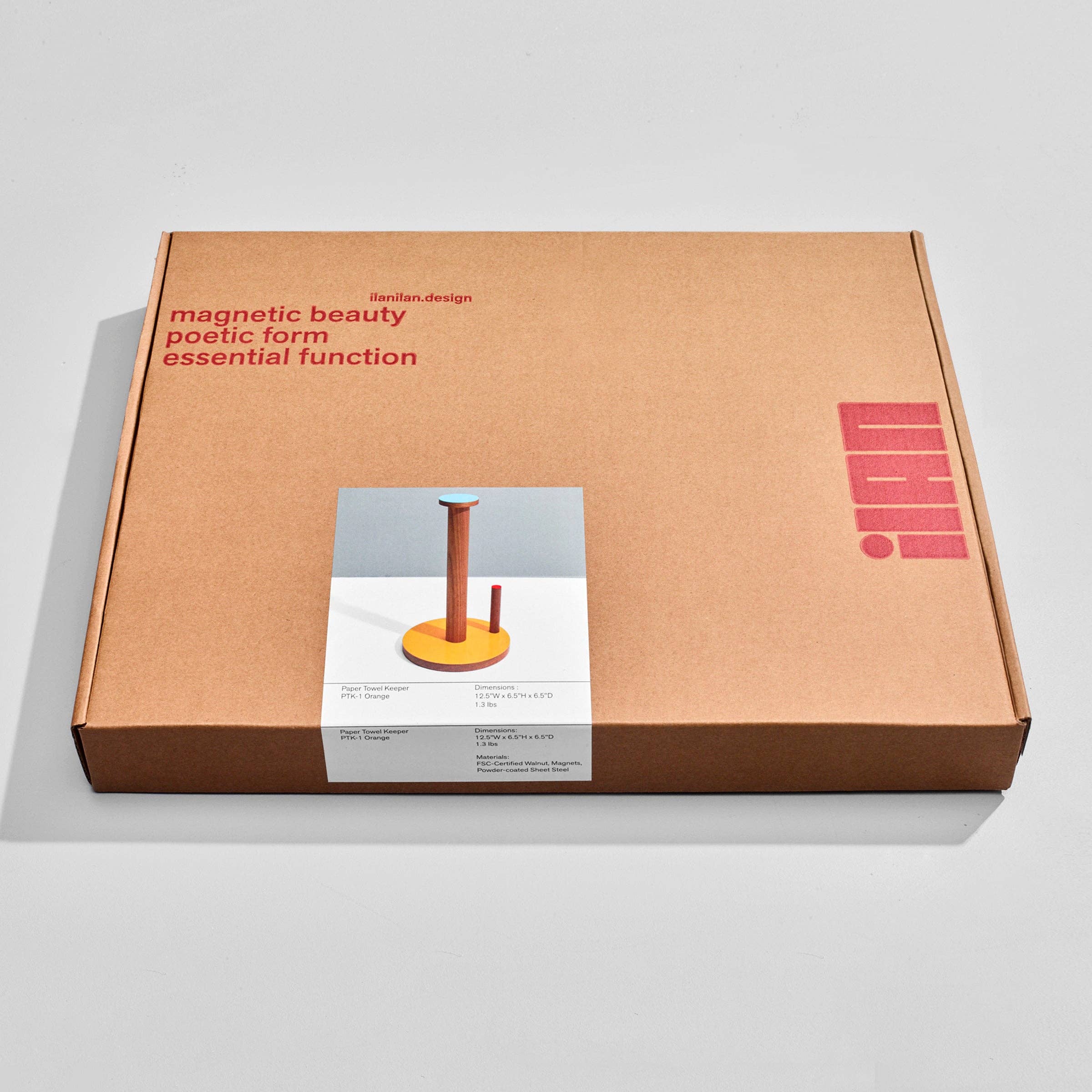 ilan - Wholesale Kitchen Storage/Organizer - 01-the paper towel keeper - walnut/orange16