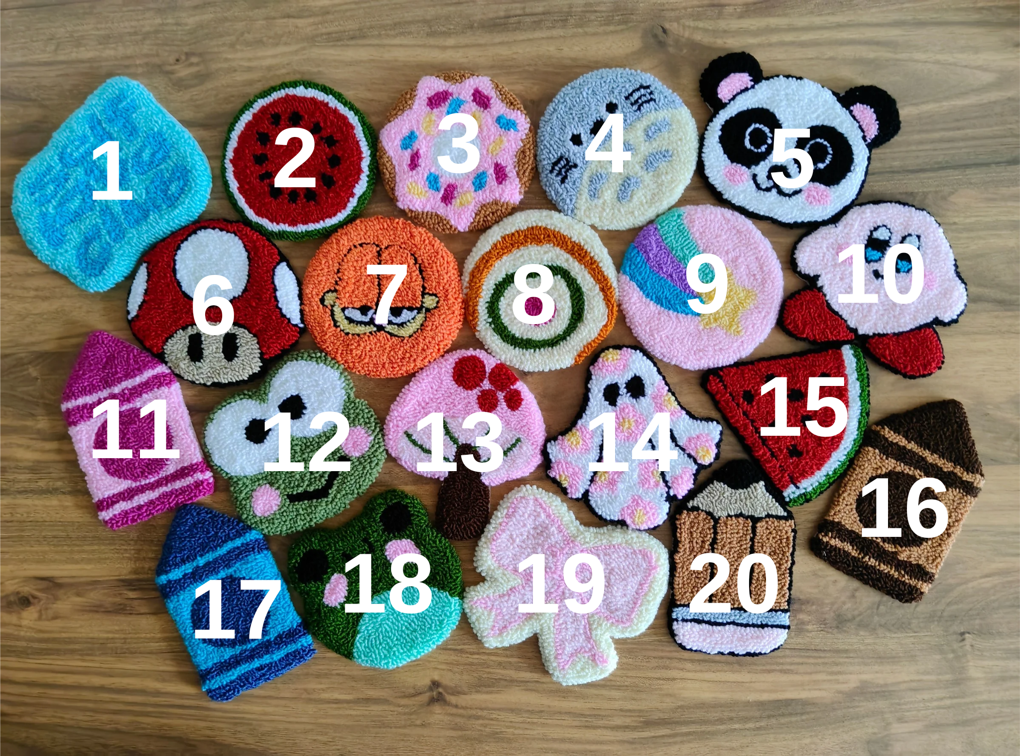 despinacrafting - Vendita all'ingrosso Sottobicchiere - Sottobicchieri Punch Needle fatti a mano, portatazze per caffè, accessori da tavola1