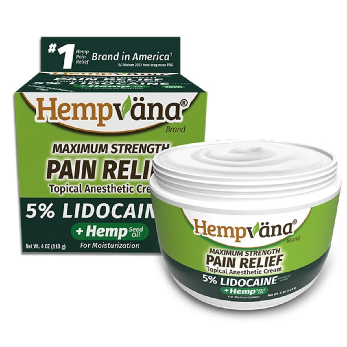 BulbHead - Wholesale Pain Relief Spray/Cream - Hempvana 5% Lidocaine Relief Cream | Maximum Strength0