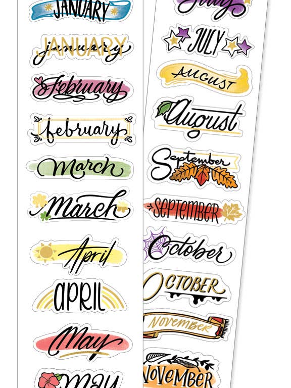 Planner Stickers- Creative Journaling Monthly for wholesale by Paper House Productions