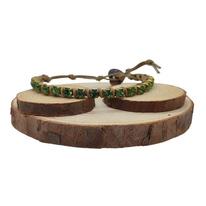 Crystal Chain Bracelets Medium - Erinite for wholesale by QUÉ MÁS JEWELS