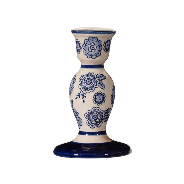 Sass and Belle - Wholesale Candle Holder - Blue Willow Candlestick Holder