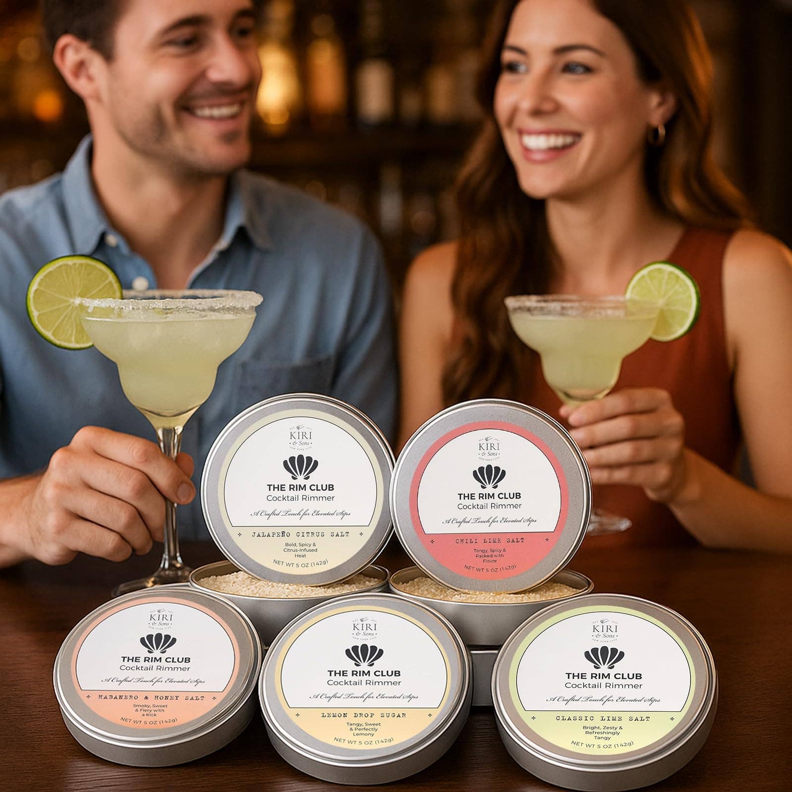 The Wine Savant /  Khen Glassware - Vente Sel - Sel pour bord de verre à cocktail | Shots de tequila | Agrumes jalapeño | 5 oz5