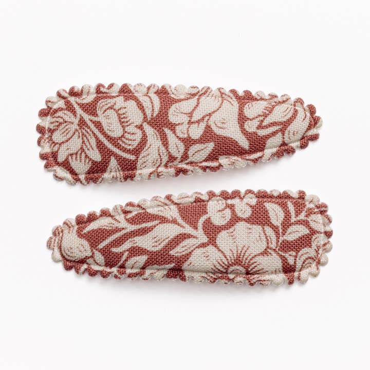 Plumeria Orange Floral Hair Clips for wholesale by Frankie & Claude