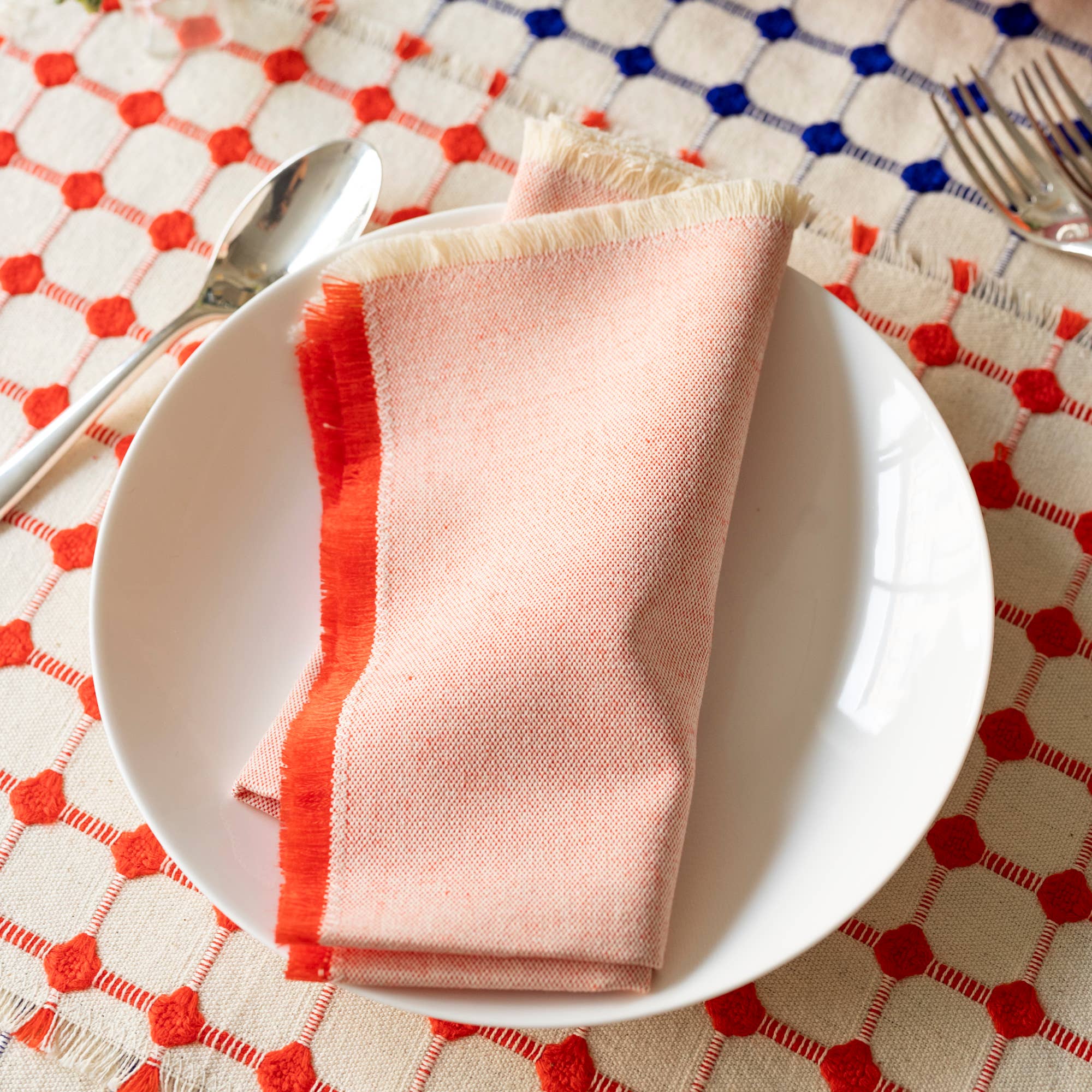 Dove and Donkey - Vente Nappes - Nappe simple en osier avec franges2