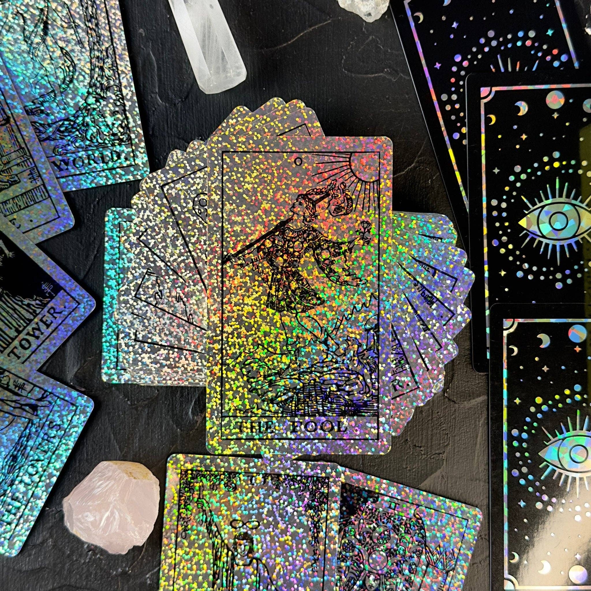 DarkForestLTD - Wholesale Tarot Cards - The Rider Waite Holographic Crystal Foil Tarot Deck9
