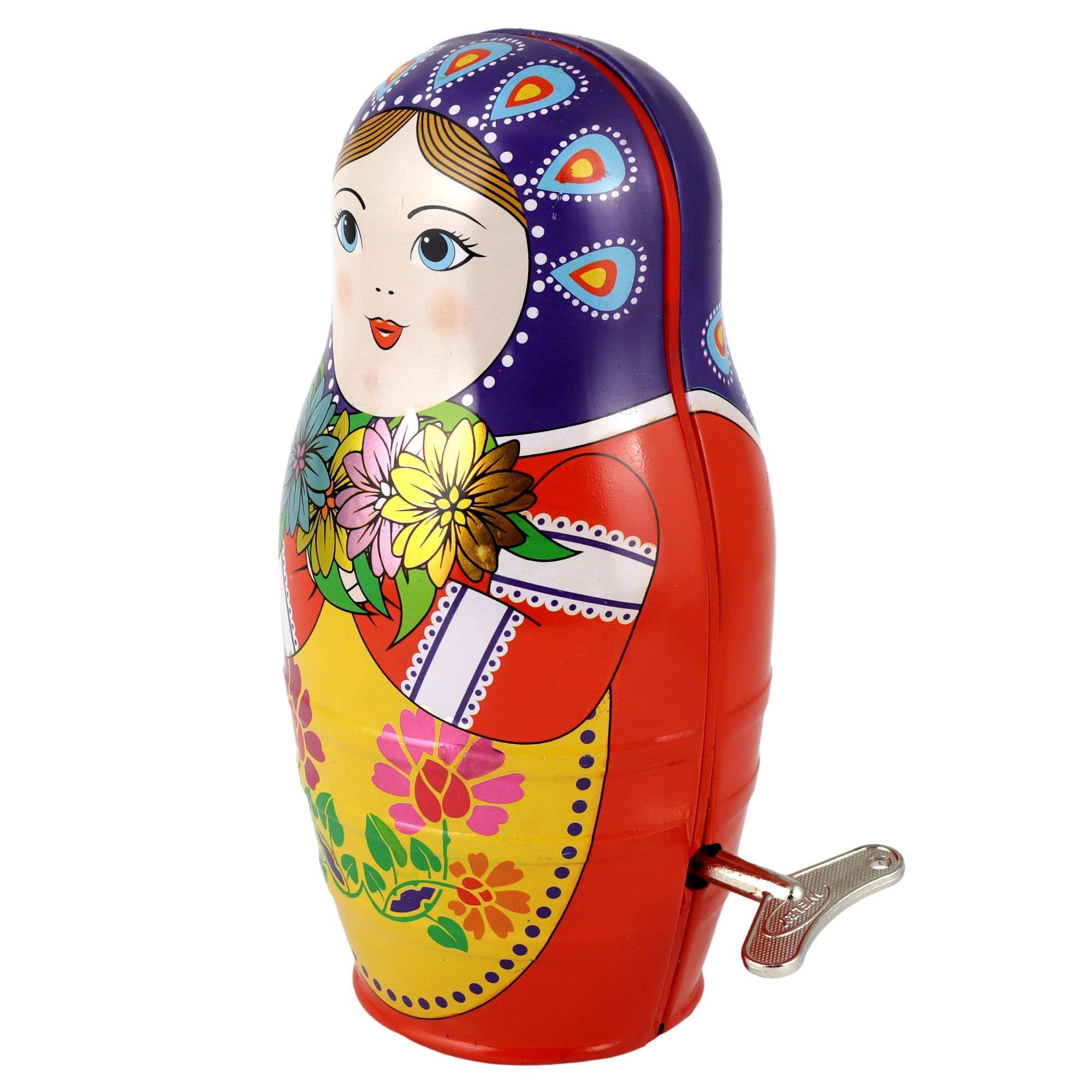 Tribal Trade GmbH – Großhandel Klassisches Spielzeug – Kinder – Blechspielzeug Matroschka Figur Blech Matrjoschka1