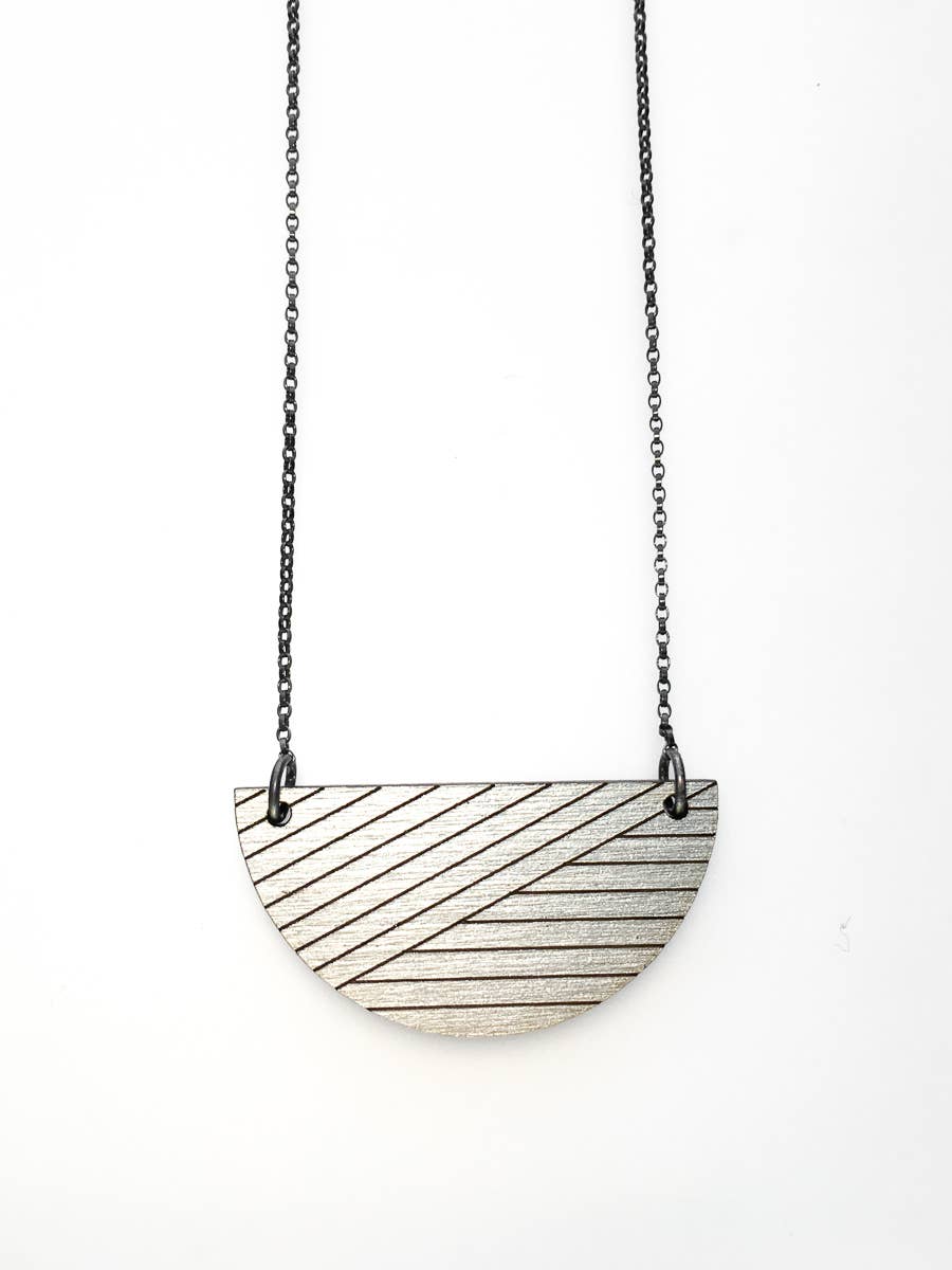 Bird of Virtue - Wholesale Pendant/Charm Necklace - Alta Necklace · Midcentury Geo Angled Stripes Simple Pendant1