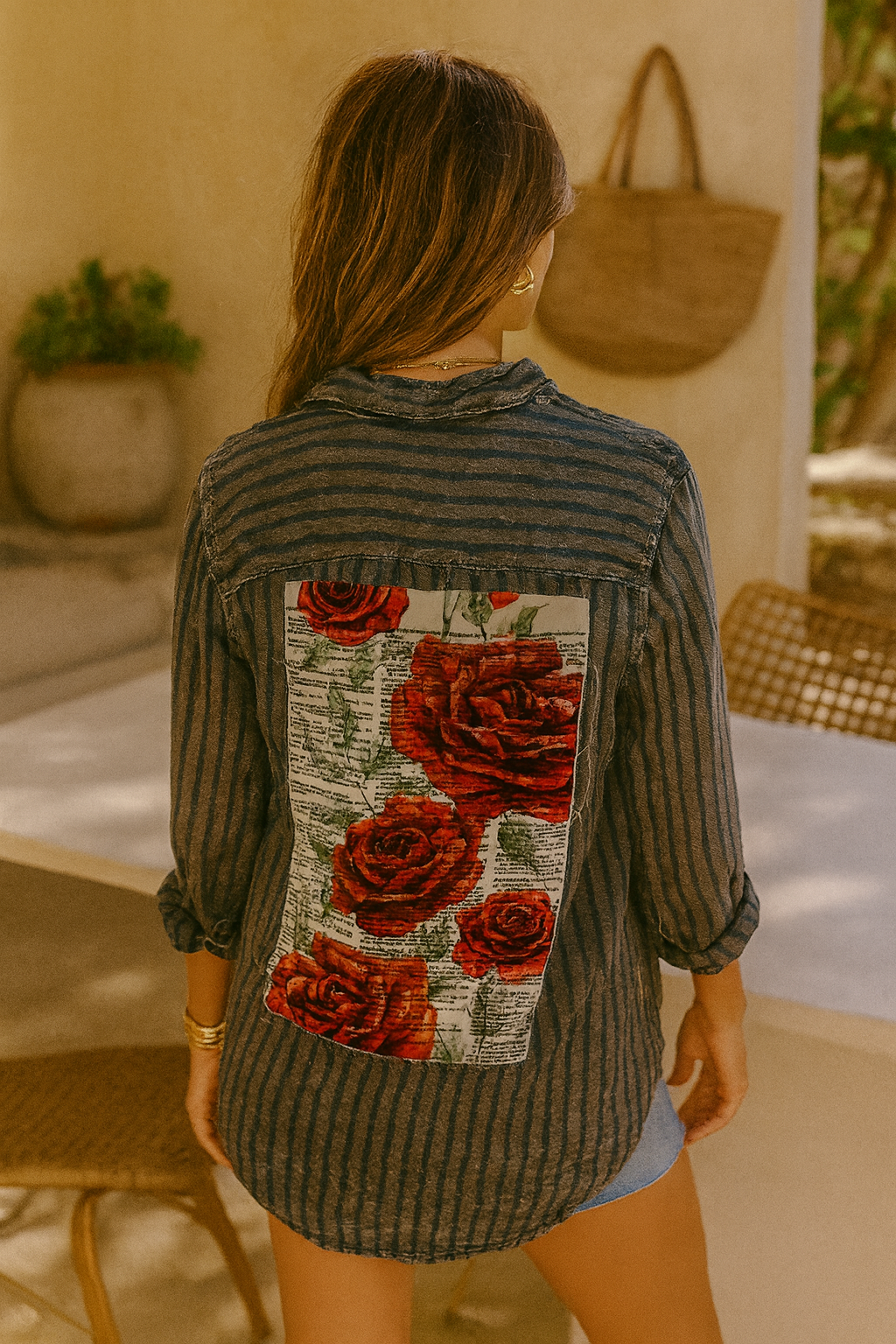 The Nu Vintage - Wholesale Button Down Shirt - Women's - Rose Noir0