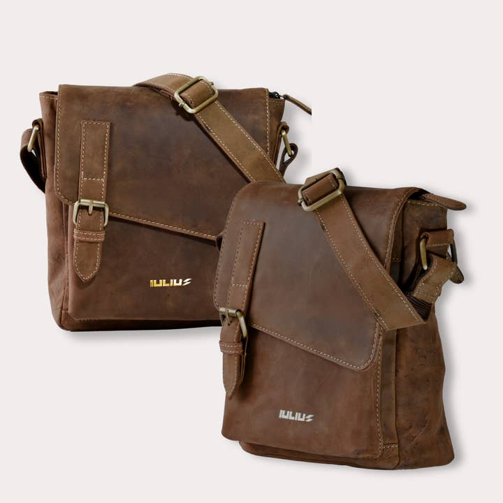 Topkornet Ægte Læder Skuldertaske – IULIUS for engroshandel hos Iulius