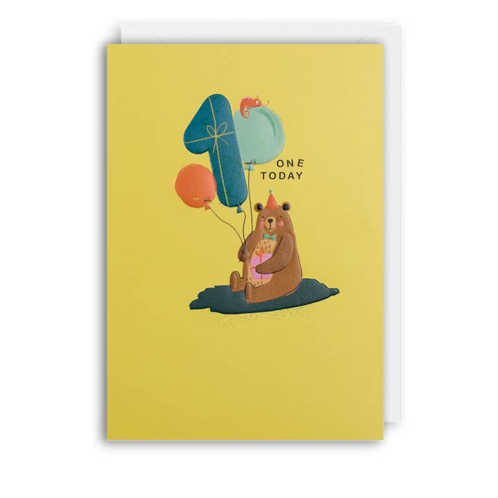 1ST BIRTHDAY BEAR for wholesale by Meraki Greeting Cards