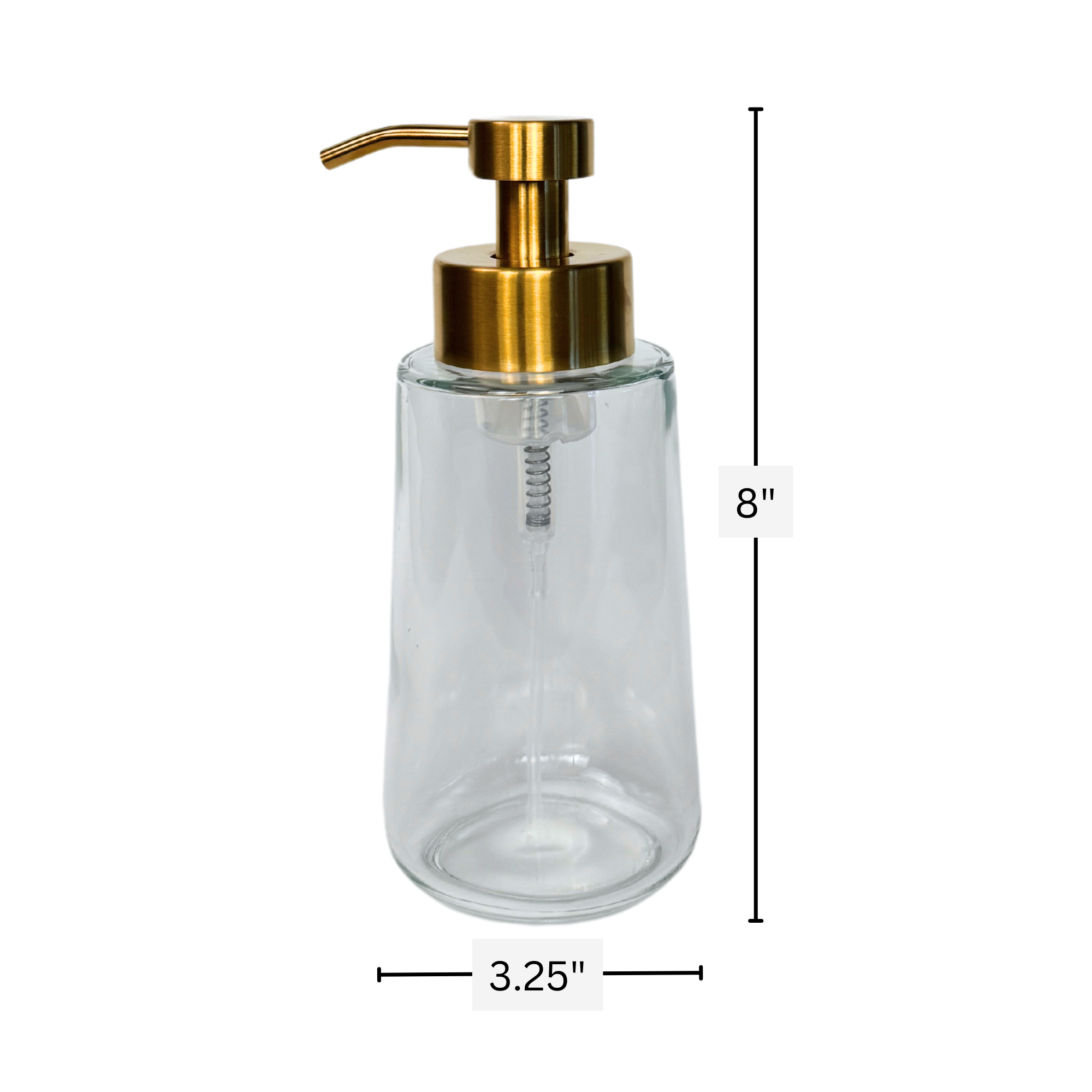 The Bottle Shoppe - Wholesale Soap Dispenser - 15oz Sonoma Foaming Glass Soap Dispenser with metal pumps1
