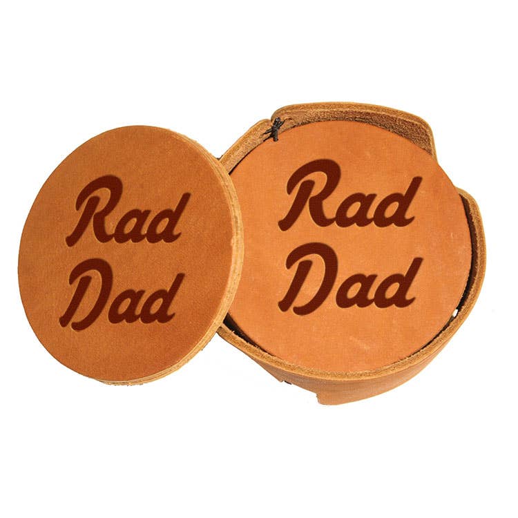 Oowee Products - Wholesale Coasters - Retail Ready Pick-A-Logo Leather Round Coasters Set12
