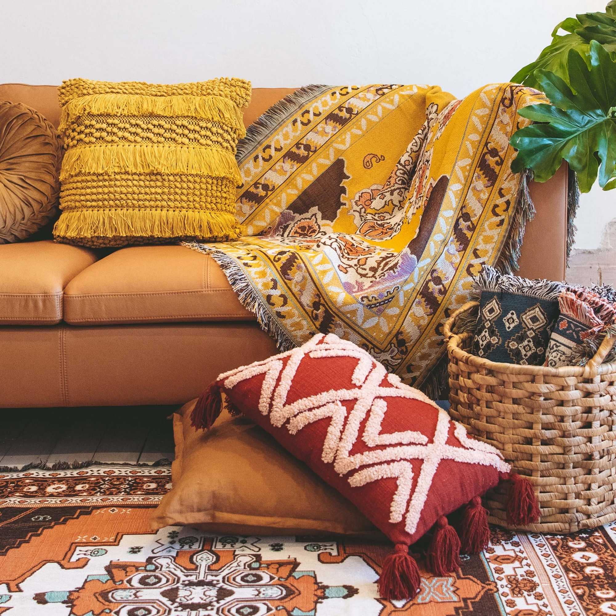 HENDEER – wholesale Picknickfilt – 'Norwegian Wood' Vävd picknick/kasta16