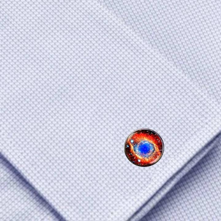 Bassin And Brown - Vendita all'ingrosso Gemelli - Gemelli Ring Nebula Cabachon - Arancione e Blu