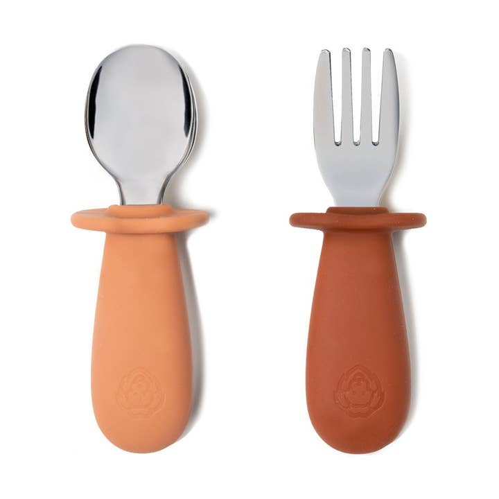 Fork/Spoon Cutlery Set (Chestnut/Camel) for wholesale by Soina
