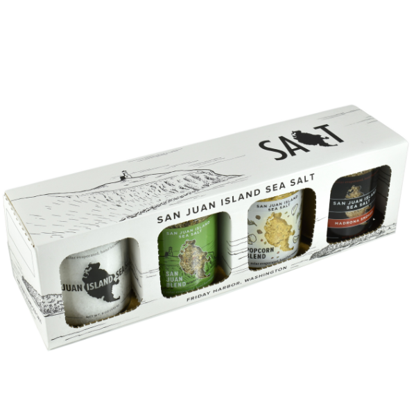 San Juan Island Sea Salt - Wholesale Salt - Best Sellers Four Pack Gift Set1