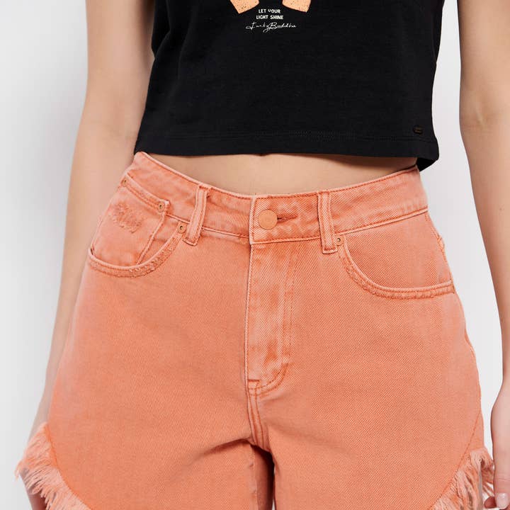 Denim Shorts_FBL007-405-03 for wholesale by Funky Buddha