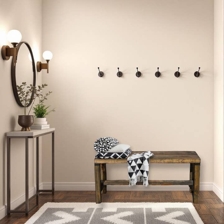 Panca d'accento d'ingresso in vero legno massiccio Rustic Bella per la vendita all'ingrosso da parte di Intrinsic Haven