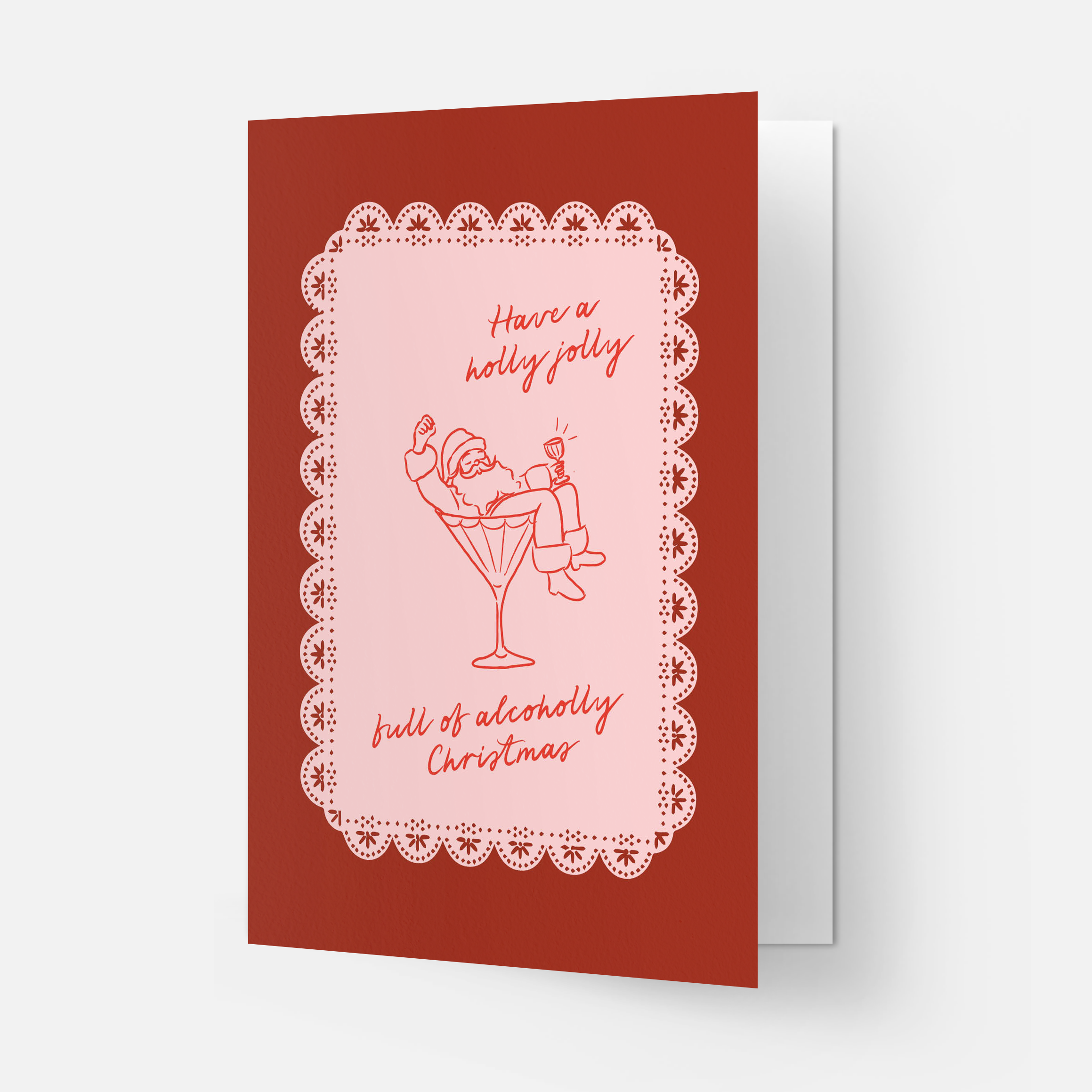 Kaart Blanche - Wholesale New Year's Card - Holly Alcoholly - greeting card1