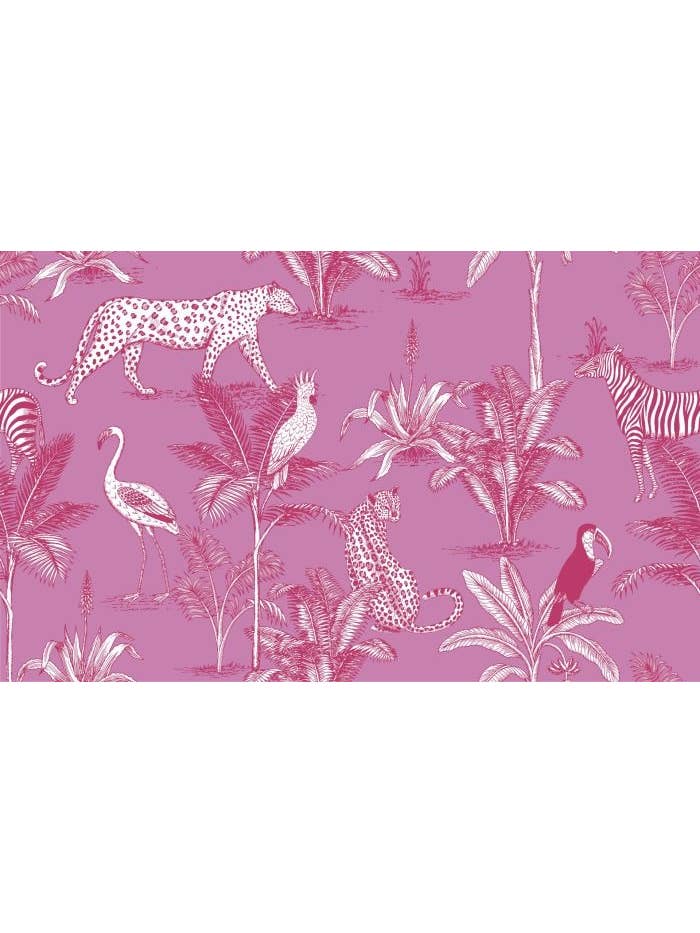 Commodities Trading (UK) Limited – Großhandel Schlafanzug-Set – Damen – Rosa Dschungel Damen Bio-Baumwolle Langarm-Pyjama-Shorts-Set