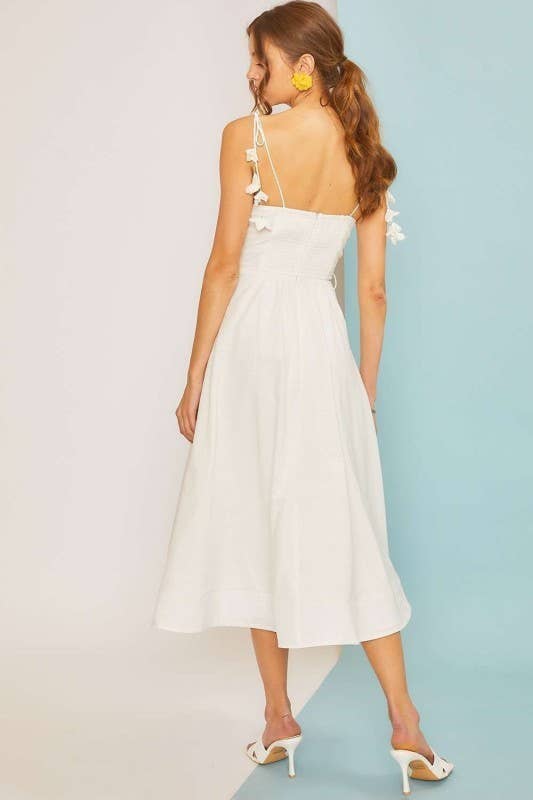 Main Strip - Wholesale Dress - Women's - Tie Belt Flare Midi Dress5