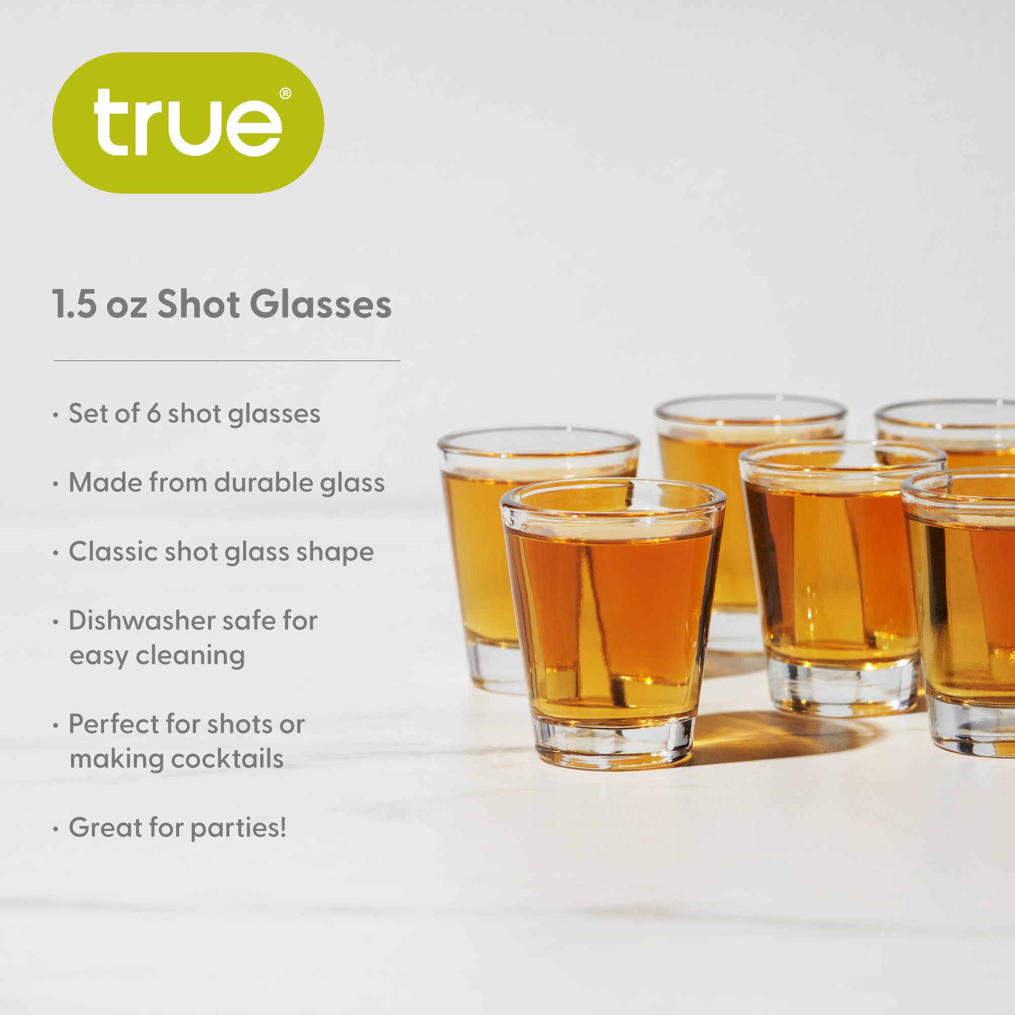 TRUE - Wholesale Shot Glass - Shooter Classic Glass Shot Glasses 1.5 oz Set of 64