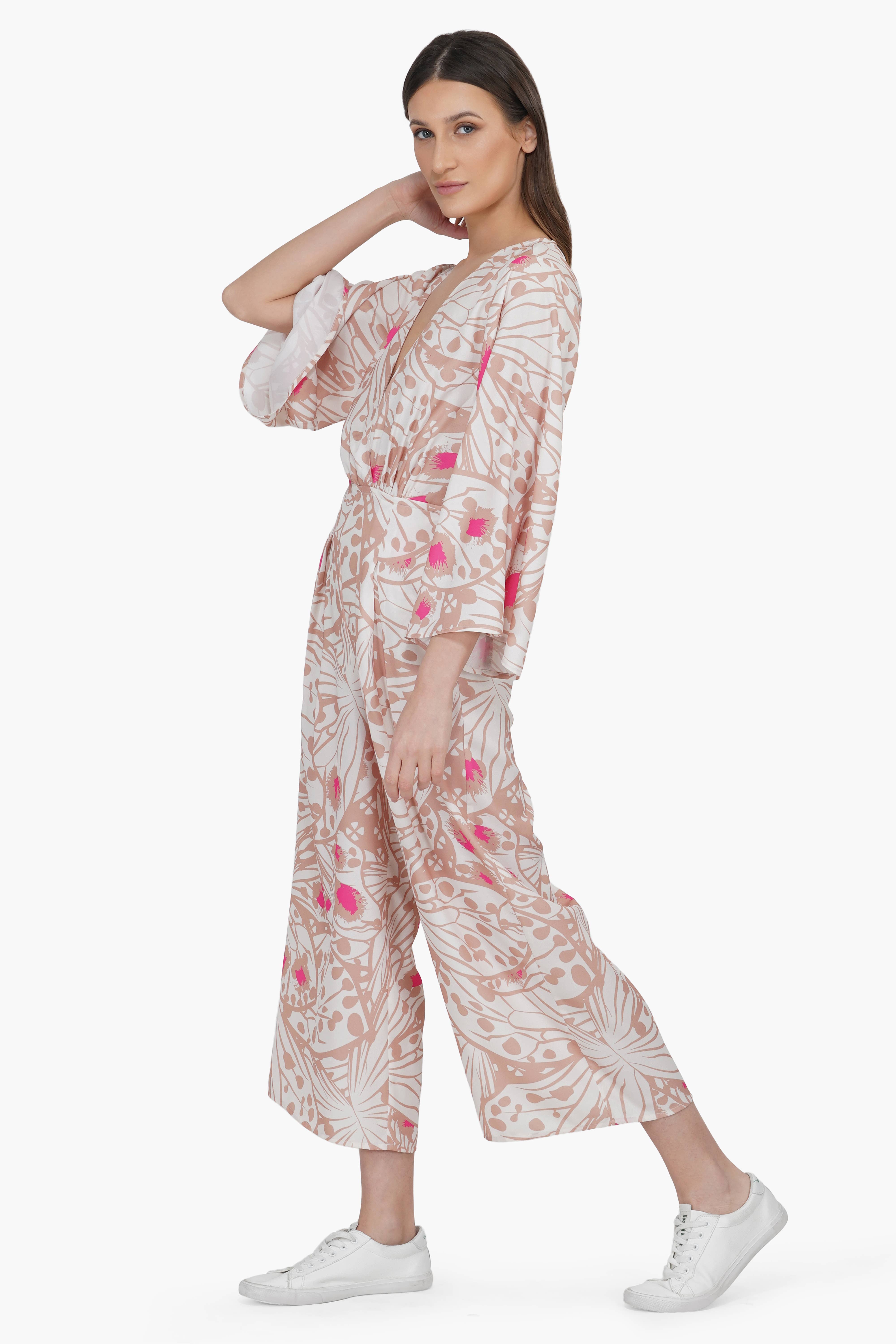 America & Beyond – Macacão - Mulher por atacado – Macacão Misty Rose Butterfly2