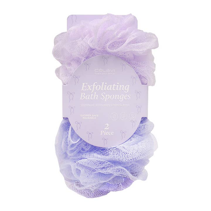 PINEAPPLE Beauty - Wholesale Bath pouf/sponge - Celavi BT013 2pc Exfoliating Bath Sponges - 12 1
