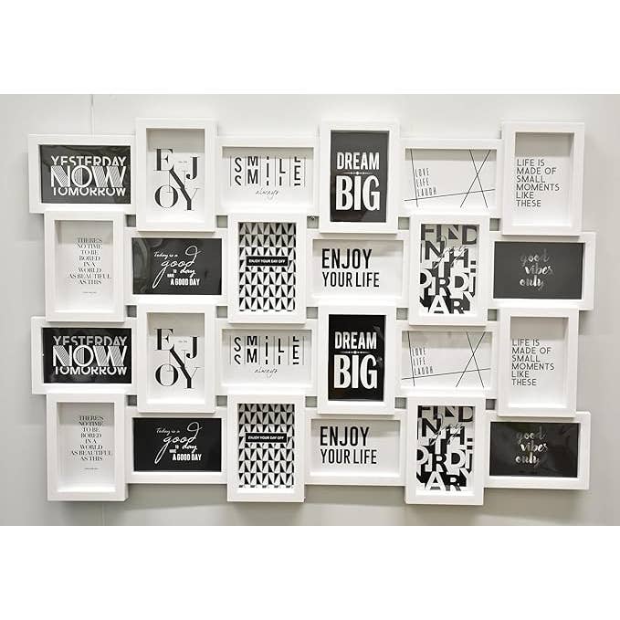 24 Multi Aperture Picture Zig Zag Style Photo Frame 57x85 Cm for wholesale by DEENZ