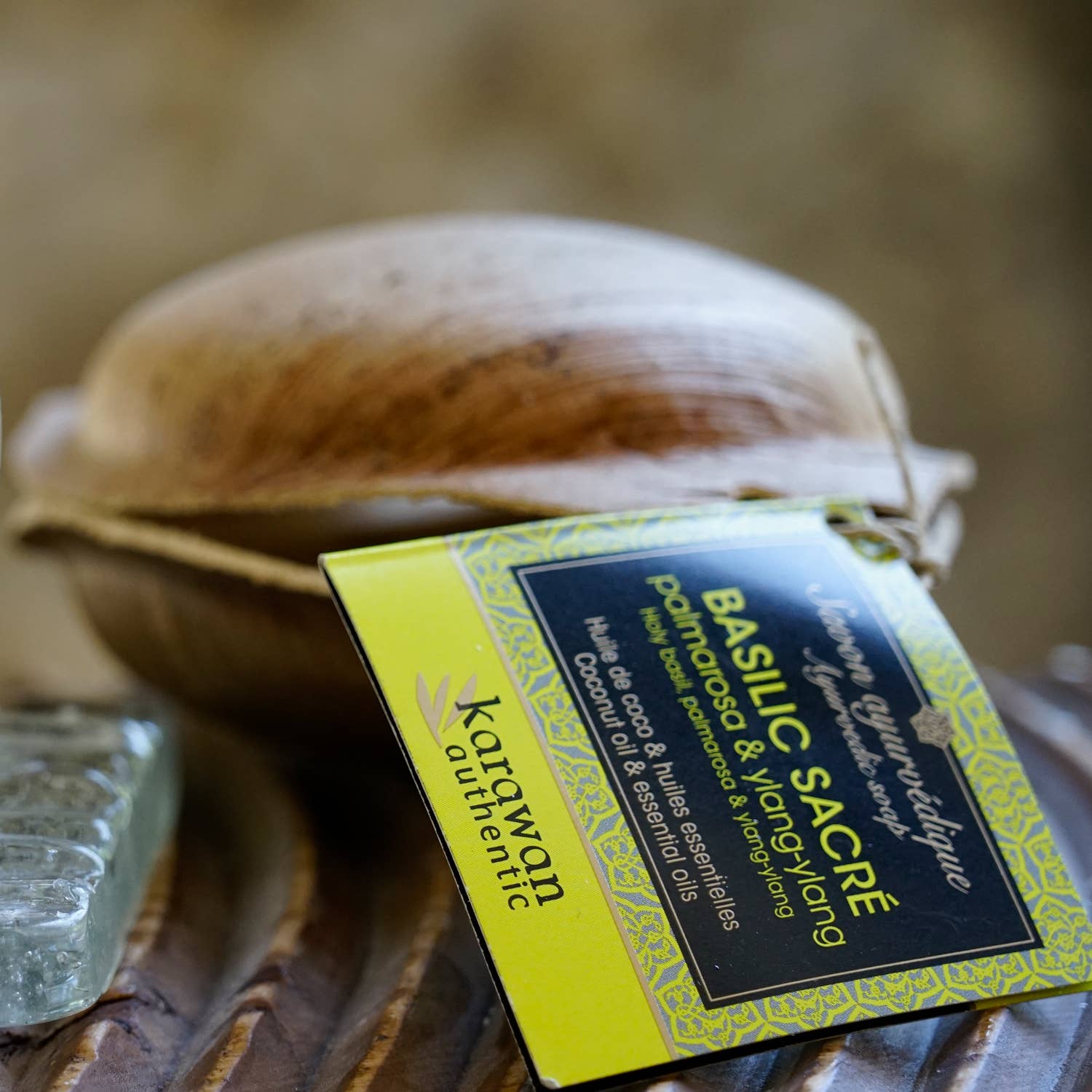 Karawan Authentic - Vendita all'ingrosso Saponette - SAPONE SOLIDO AYURVEDICO - BASILICO SANTO - GRANDE FORMATO1