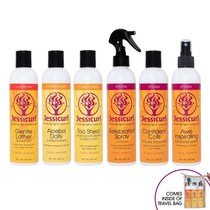 Jessicurl – Engroshandel Hårplejesæt – Jessicurl lys og lysende produktsamling - 8 oz5