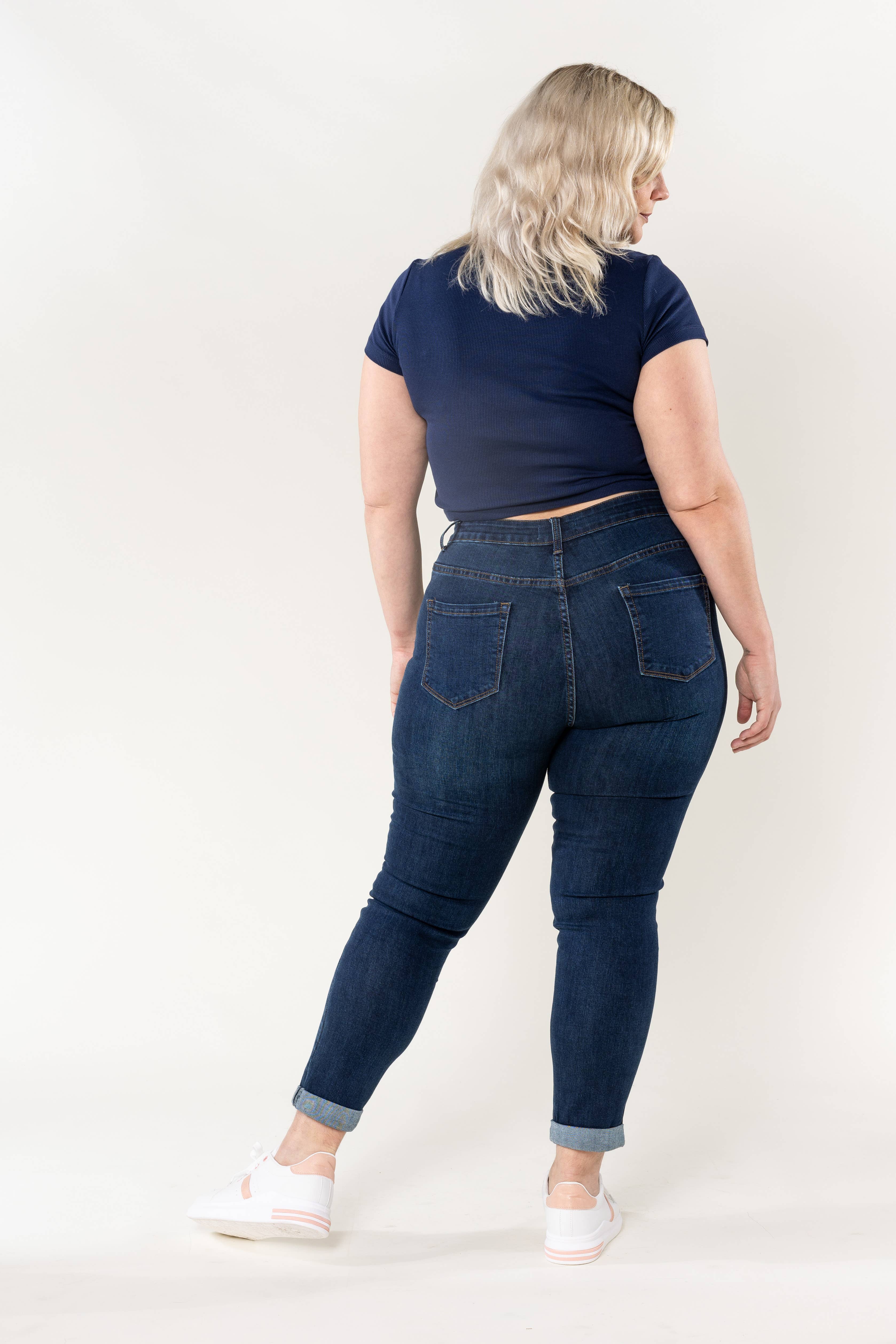 Nina Carter - Venta al por mayor Vaqueros - Mujer - Jeans ajustados elásticos de talla grande Nina Carter P102GT6