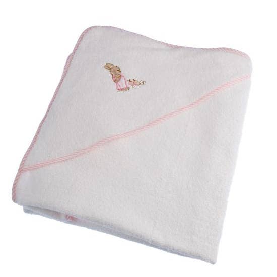 Sandra Adrubau - Wholesale Bath Towel - Bunny Bath Cape in Pink